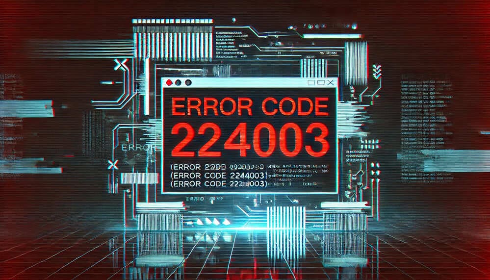 Error Code 224003